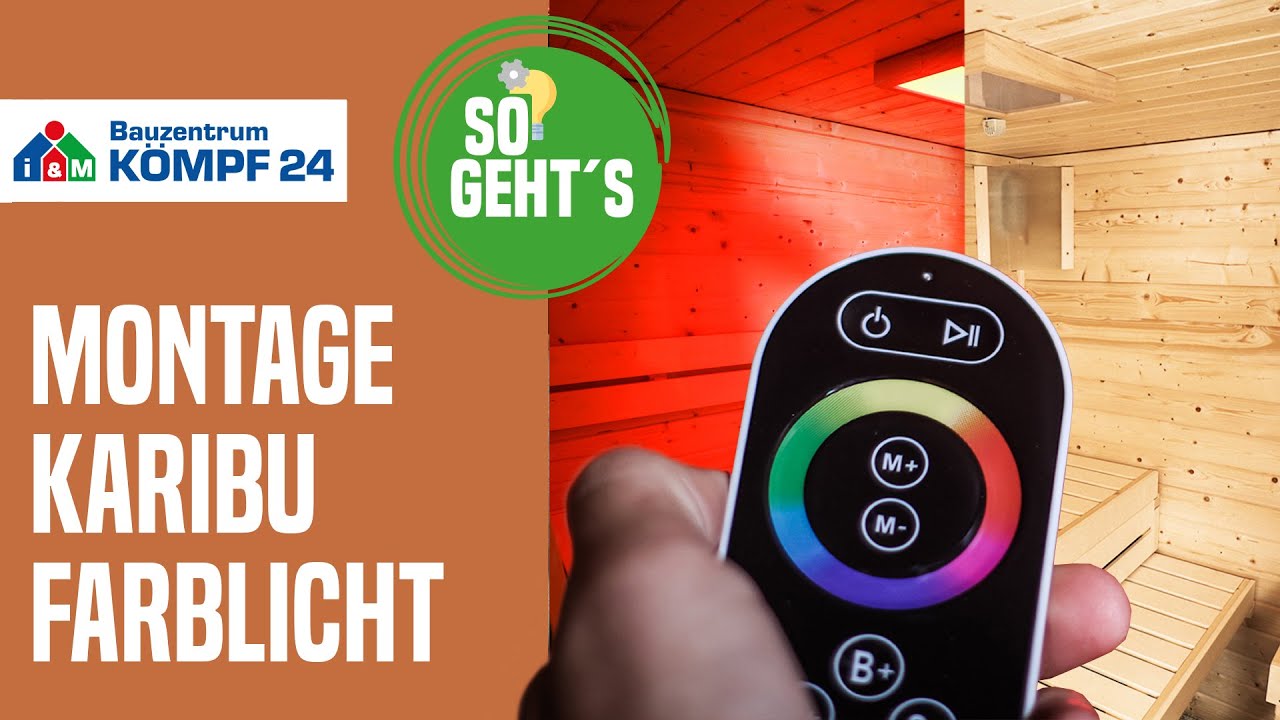 Karibu LED Farblicht Größe 2 für Innensaunen (320 x 240 x 38 mm)