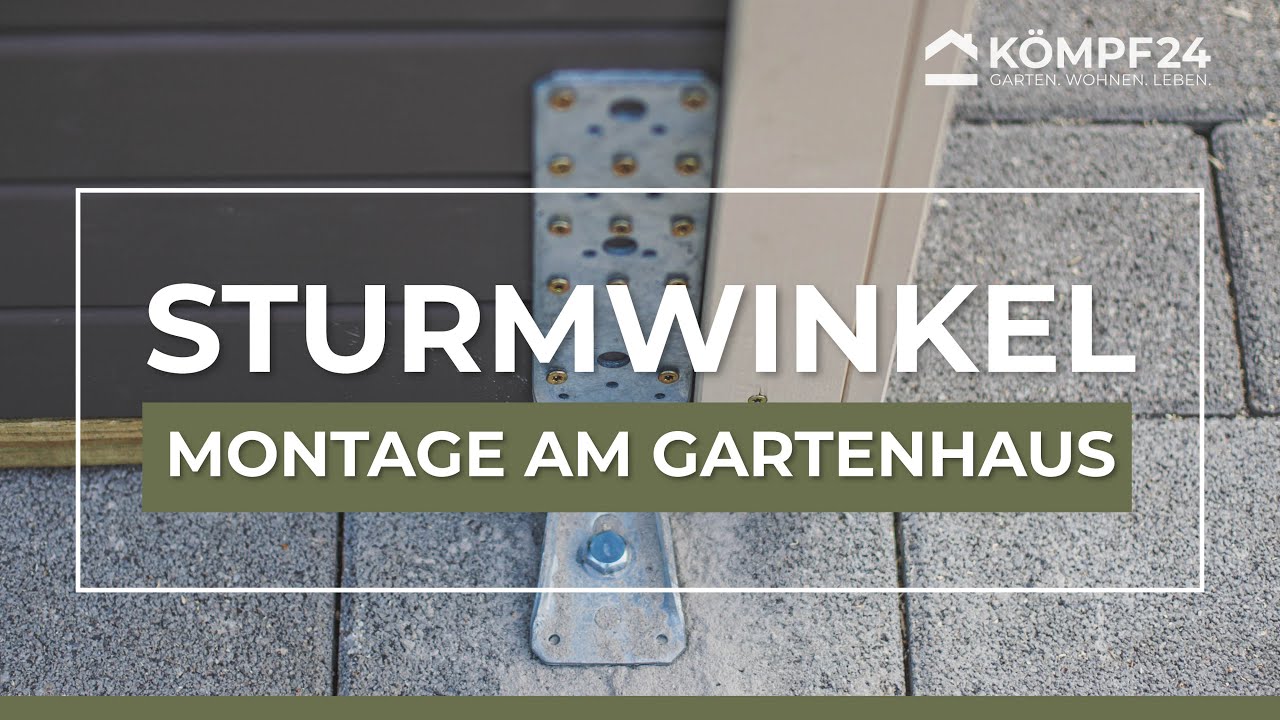 Sturmwinkel/Sturmanker für die Befestigung des Gartenhauses am Fundament (4 Stück)