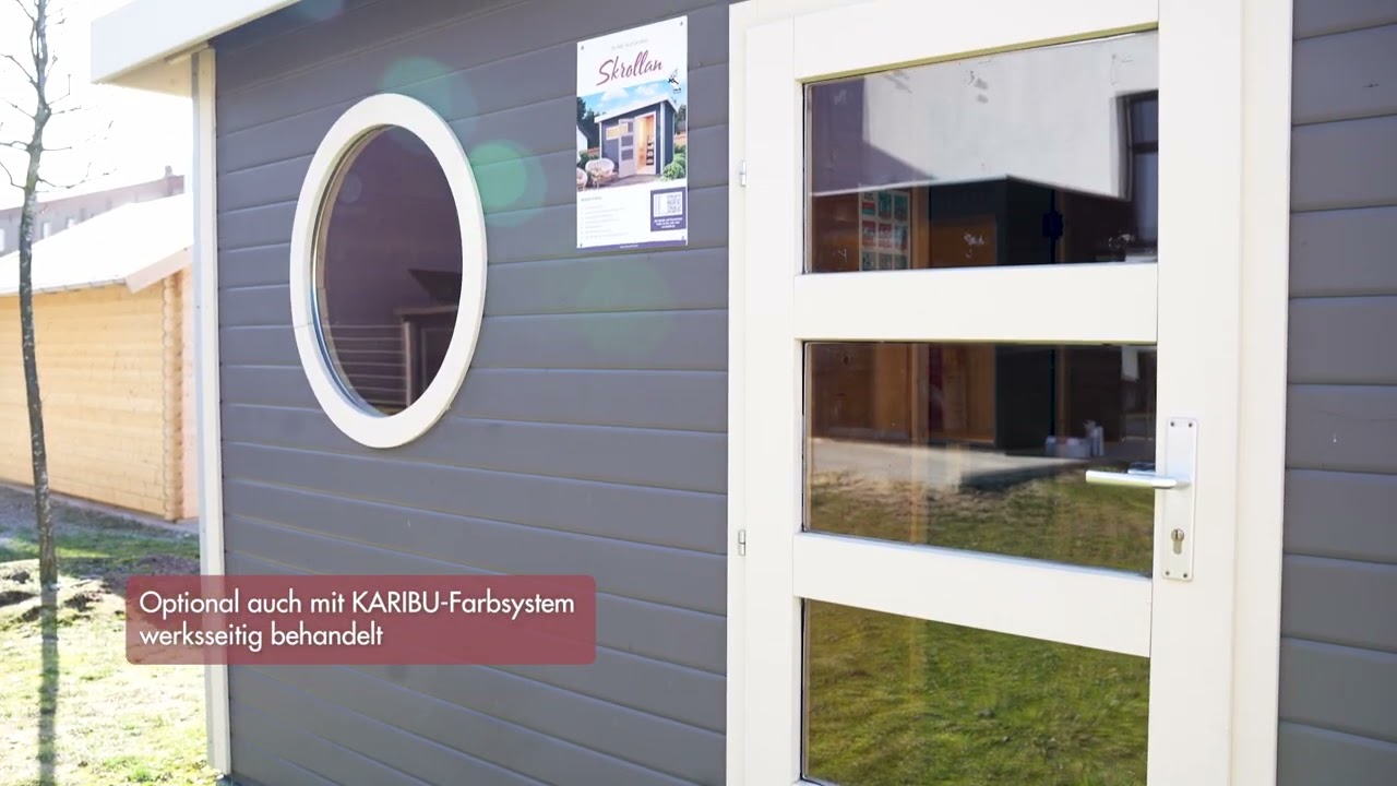 Karibu Gartensauna Saunahaus Hygge inkl. Vorraum, naturbelassen