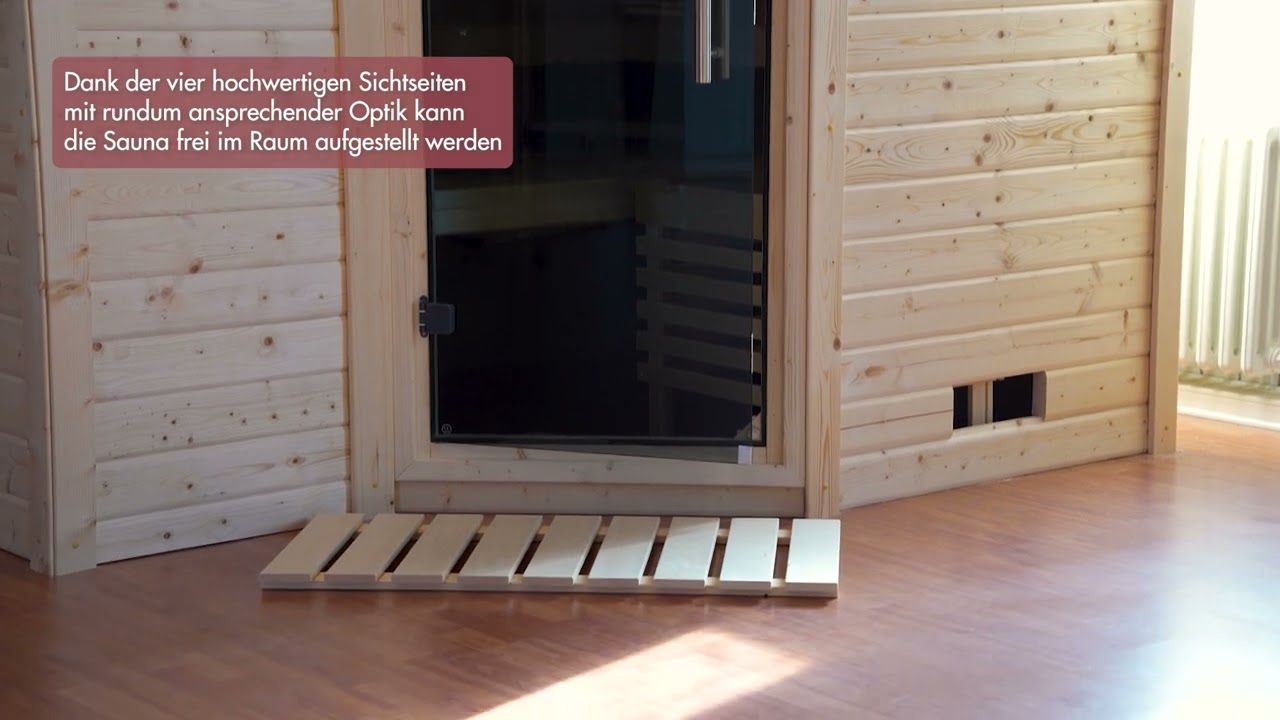 Karibu Woodfeeling Sauna Jutta - 38 mm Massivholz Aktionssauna