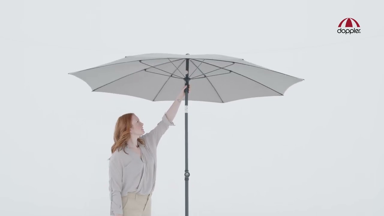 doppler Mittelmastschirm ACTIVE 210 Green Edition, Stahl Anthrazit / Polyester 180 g/m²