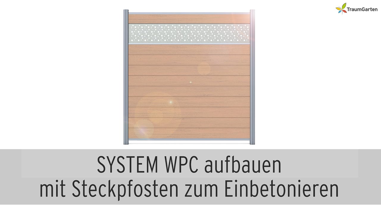 TraumGarten System WPC XL Zaun-Anschluss-Set