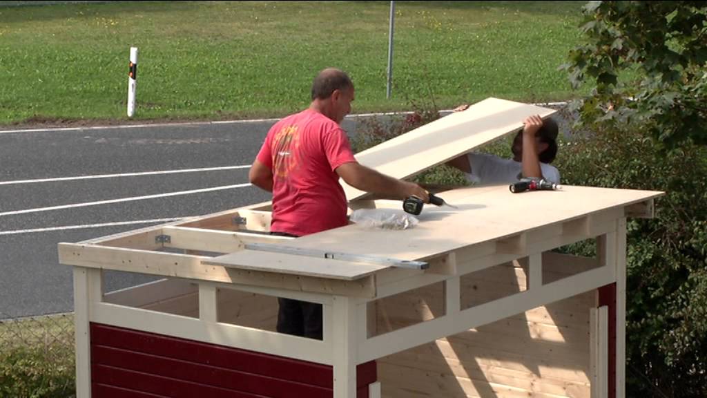 Karibu Woodfeeling Gartenhaus Amberg 2/3/4/5 terragrau - 19 mm