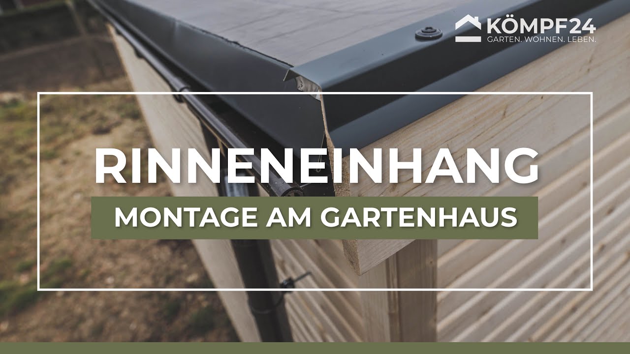 Rinneneinhang/Traufblech/Tropfblech für Gartenhäuser/Pavillons anthrazit (1 Stück)