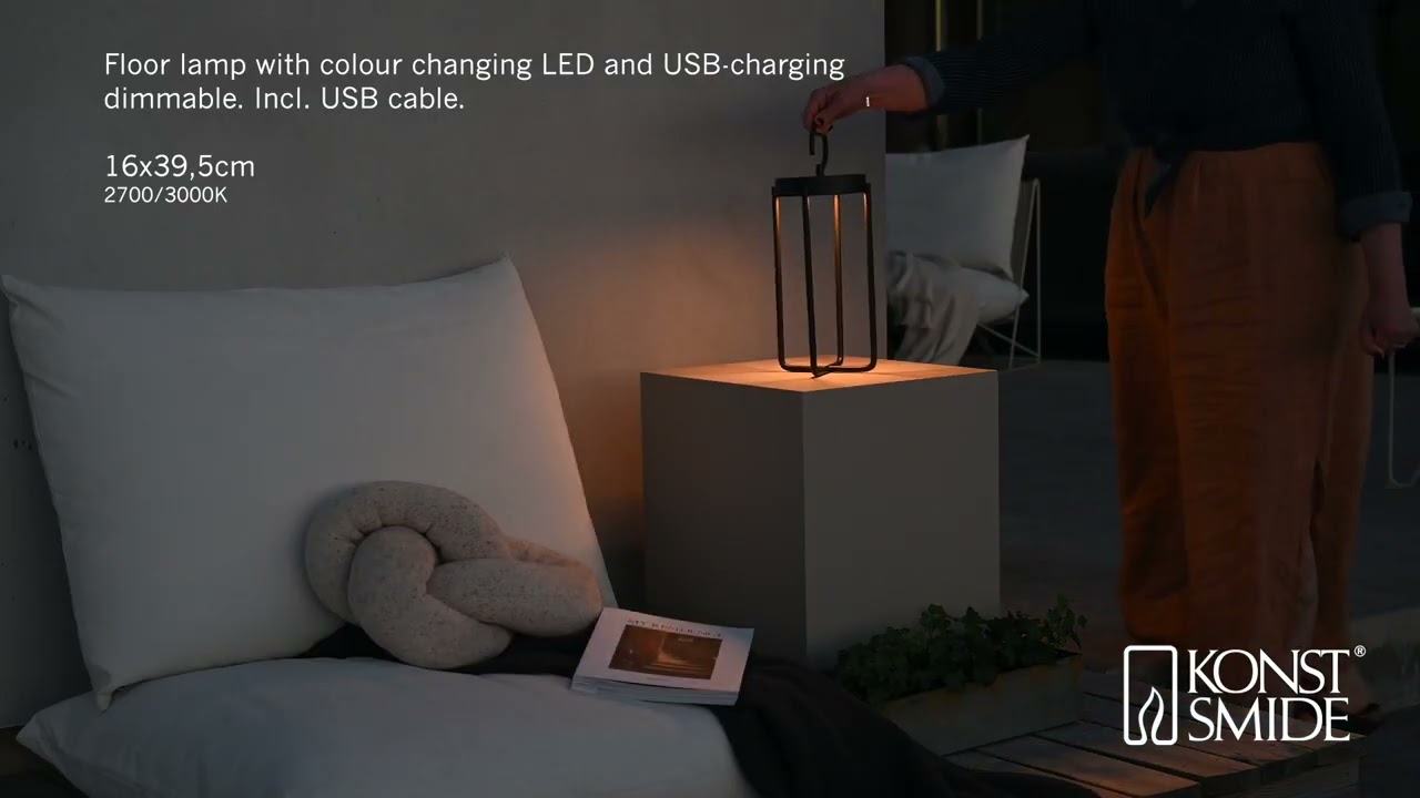 Konstsmide LED USB-Laterne Otranto, schwarz, dimmbar (7823-750)