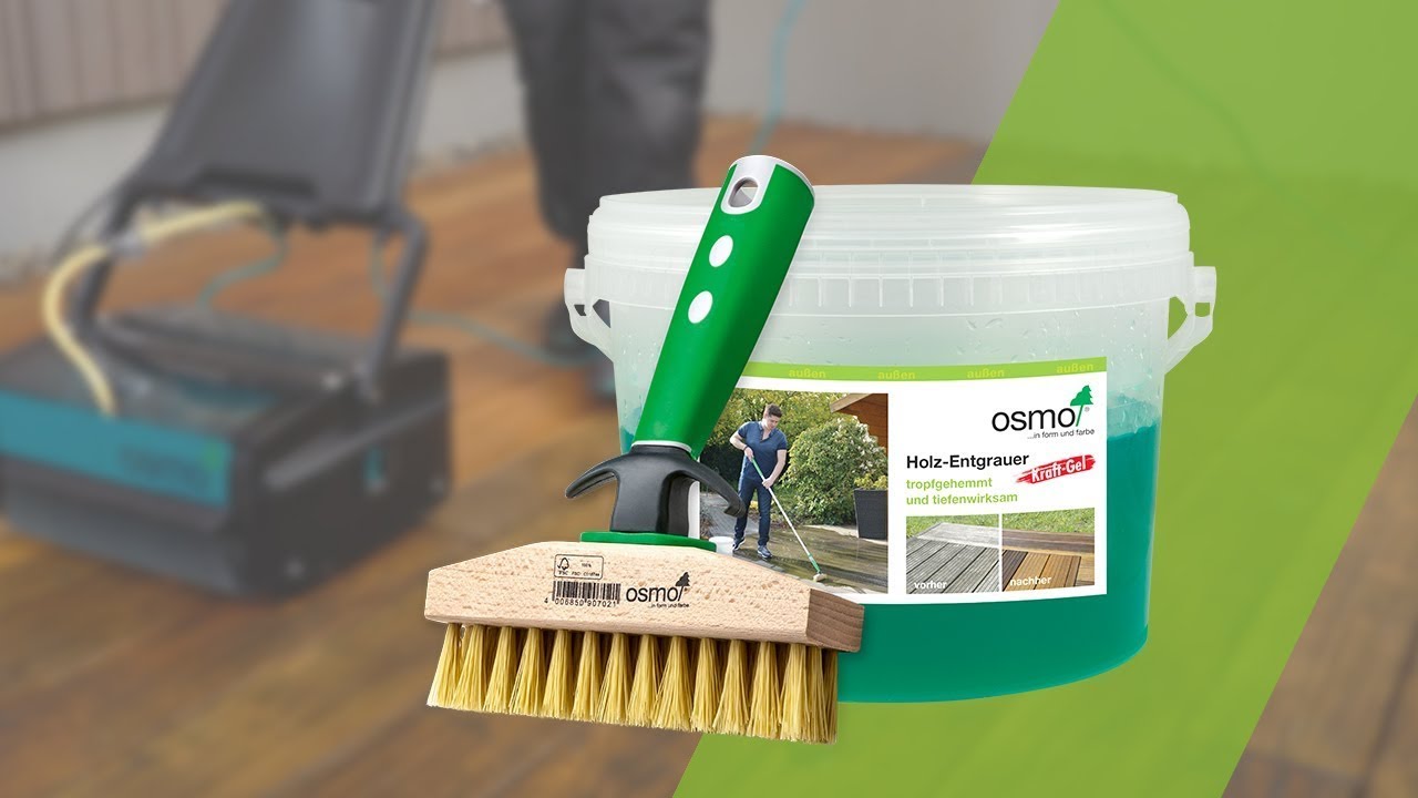 OSMO Terrasse - Holz Entgrauer Kraft Gel + Reinigungsbürste (Bürste nur bei 2,5 Liter Gebinde inklusive) 6609