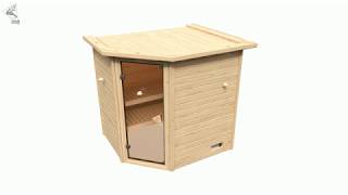 Karibu Woodfeeling Sauna Jutta - 38 mm Massivholz Aktionssauna inkl. gratis Sauna-Zubehörset im Wert von 234,94 €