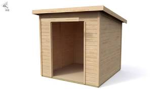 Karibu Eco Gartenhaus Merseburg 2/3/4/5/6 - 14 mm