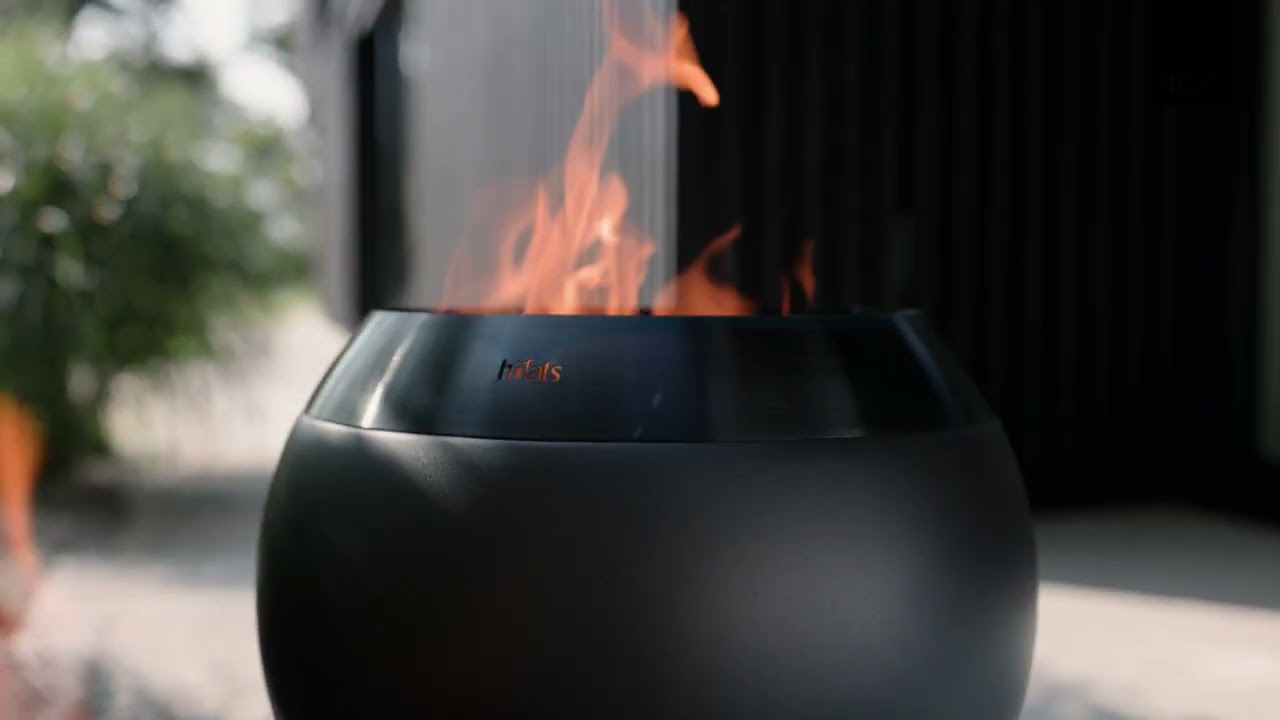 höfats MOON 45 All Black Plancha-Grillset mit niedrigem Fuß