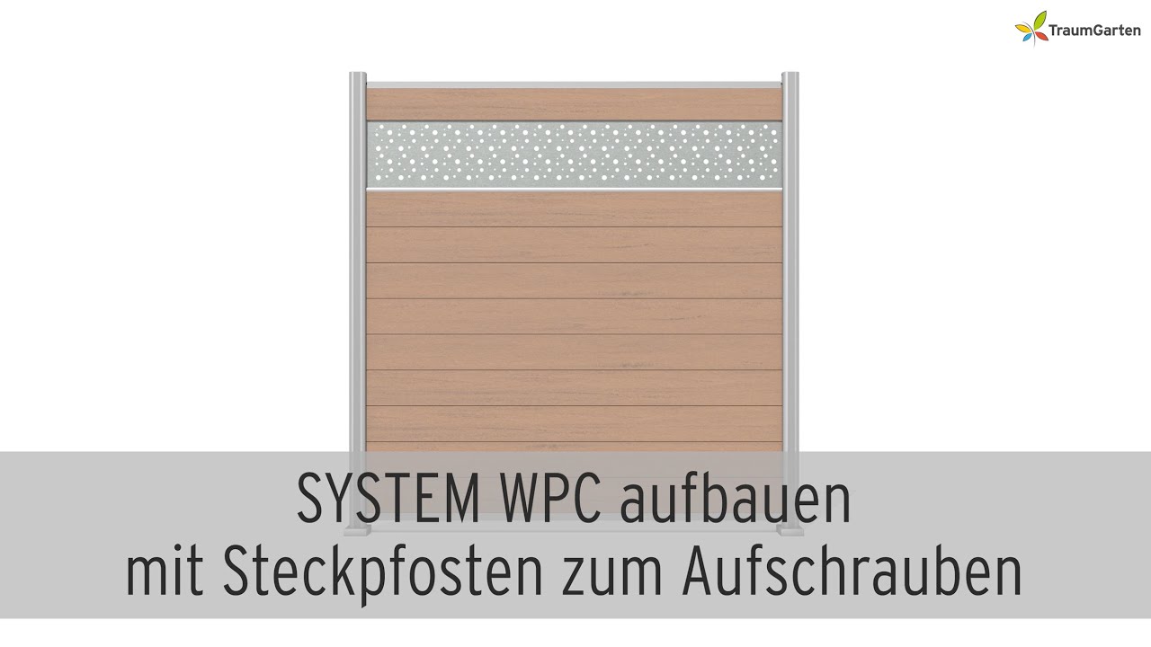 TraumGarten System WPC XL Zaun-Anschluss-Set