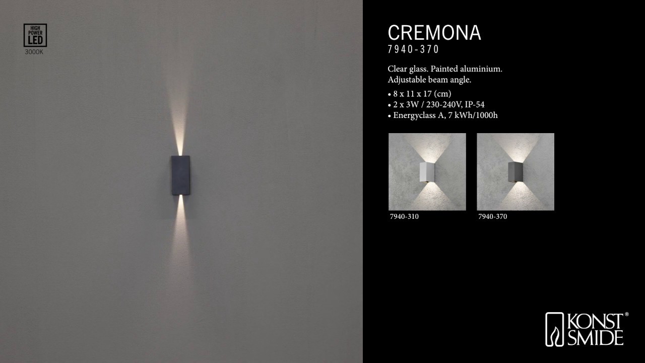 Konstsmide Wandleuchte Cremona, versch. Farben