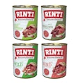 RINTI Kennerfleisch 24 x 400g Mixpaket (Wild,Rind,Rentier,Wildschwein)  HundenassfutterVorschaubild